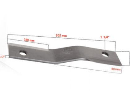 Faca 510 mm x 100 mm x 12 mm