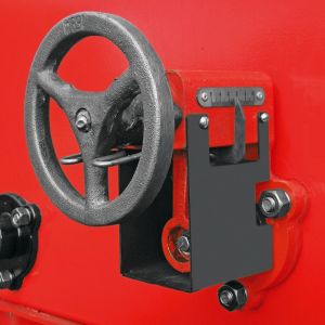 Helical steering wheel, that allows the rotor adjustments by milimeter with more possibilities of variations in the seed distribution.