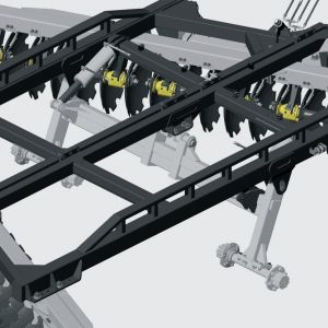 System of single wheel set, mounted on bearings. 