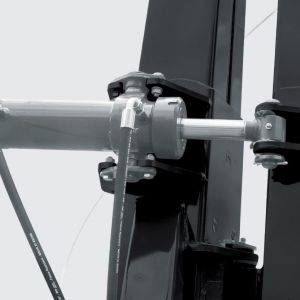 Arm controled by hydraulic system. 