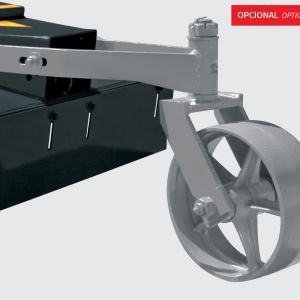 Tail wheel to help the rotary cutter level (Model RP). 