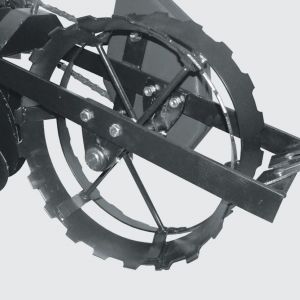 Iron compression wheel.