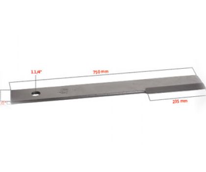 Faca 750 mm x 100 mm x 12 mm