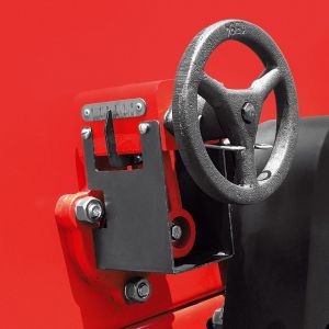 Helical steering wheel, that allows the rotor adjustment by milimeter with more possibilities of variations in the seed distribution.