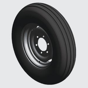 Standard: sing tyre 7.50 x 16. 